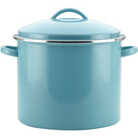 Farberware Enamel-on-Steel Induction Stockpot with Lid, 16 Quart, Aqua EasyOptionXY LLC