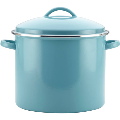 Farberware Enamel-on-Steel Induction Stockpot with Lid, 16 Quart, Aqua EasyOptionXY LLC