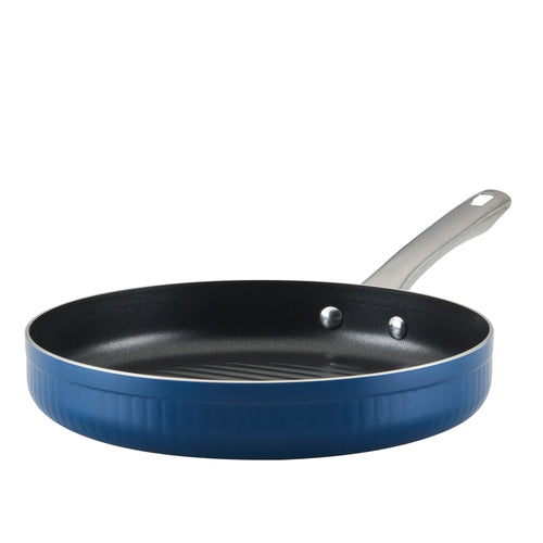 Farberware Style Nonstick 11.25" Cookware Deep Round Grill Pan, Blue EasyOptionXY LLC