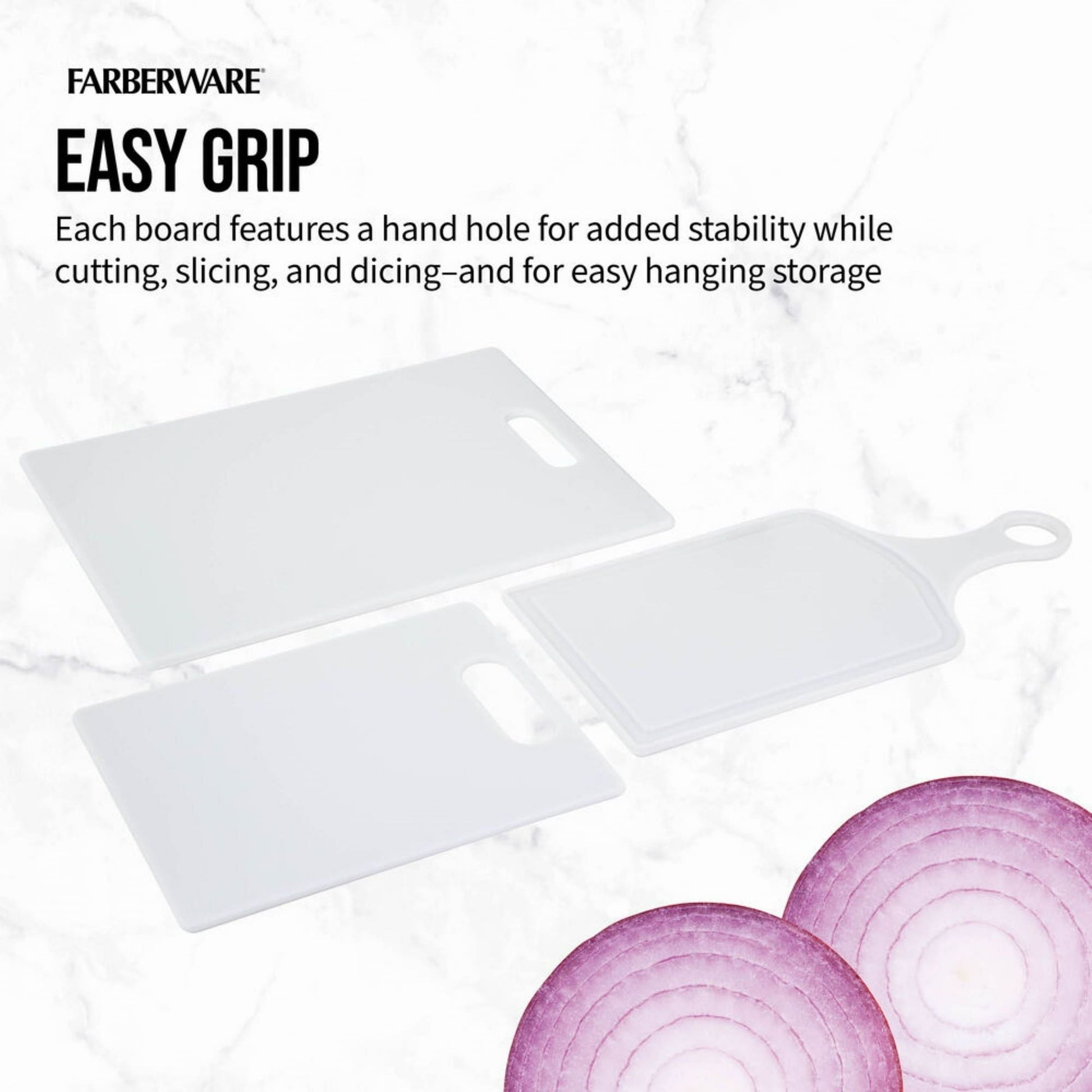 Farberware 3-Piece Essential Poly Kitchen Cutting Board Set EasyOptionXY LLC