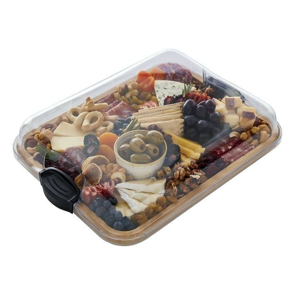 Farberware Build-A-Board Bamboo Board, Single Compartment, Locking Lid, Charcuterie, 11x14, Black EasyOptionXY LLC