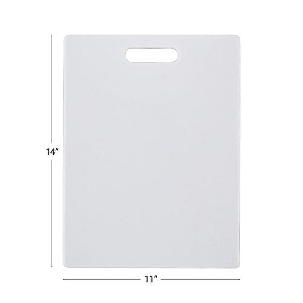 Farberware 11-inch x 14-inch Poly Kitchen Cutting Board White EasyOptionXY LLC