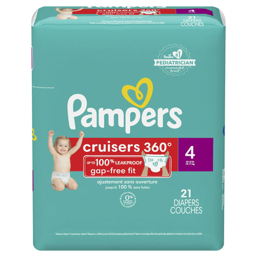 Pampers Cruisers 360 Fit Diapers, Active Comfort, Size 4, 21 Count EasyOptionXY LLC