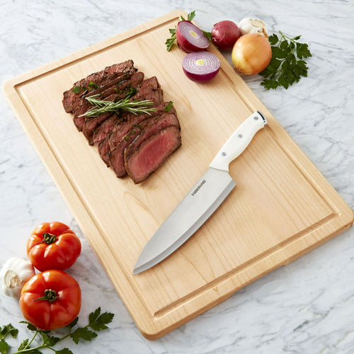 Farberware Maple Wood Cutting Board with Juice Groove and Handles 14X20X0.75-inch EasyOptionXY LLC