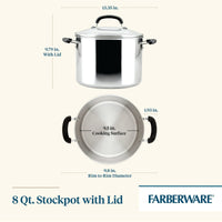 Farberware Brilliance 8-Quart Stockpot with Lid EasyOptionXY LLC