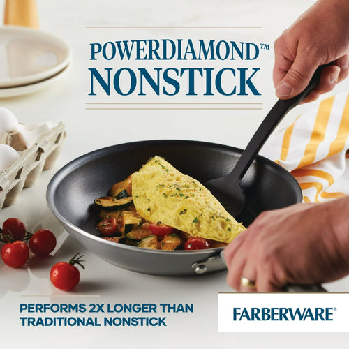 Farberware DuraStrong 12 Piece Nonstick Pots and Pans Set, Gray EasyOptionXY LLC