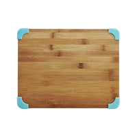 Farberware 11x14-inch Nonslip Bamboo Cutting Board, Aqua Corners EasyOptionXY LLC