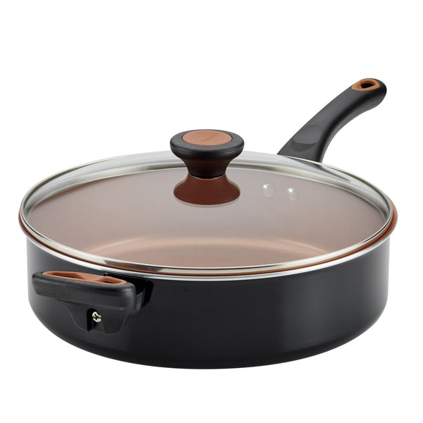Farberware Glide Copper 4Qt Ceramic Nonstick Covered Saute with Helper Handle EasyOptionXY LLC