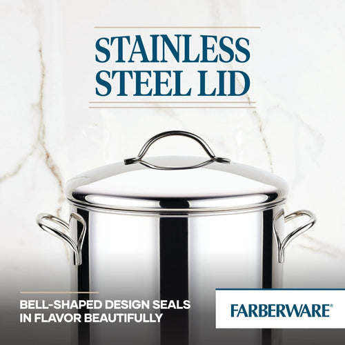 Farberware Classic Series 12 Quart Stainless Steel Covered Stockpot, Silver EasyOptionXY LLC