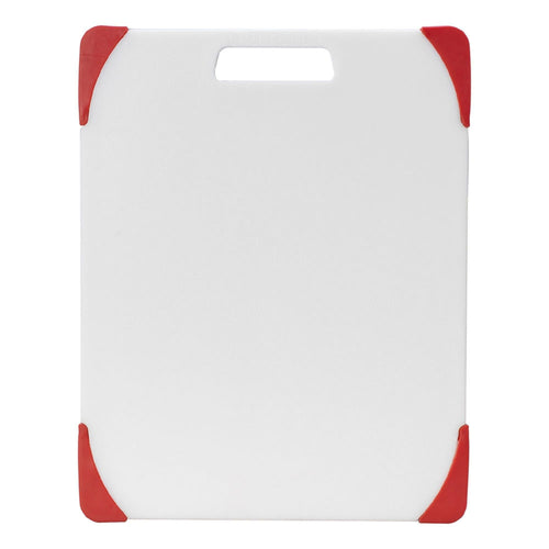 Farberware 11-inch X14-inch Nonslip Poly Cutting Board with Red Corners EasyOptionXY LLC