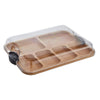 Farberware Build-A-Board Bamboo Board, 6 Compartments with Locking Lid, Charcuterie, 11x14, Black EasyOptionXY LLC
