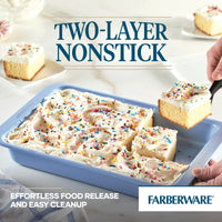 Farberware Easy Solutions 9" x 13" Nonstick Bakeware Rectangular Cake Pan, Blue EasyOptionXY LLC