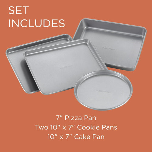 Farberware 4 Piece Nonstick Bakeware Toaster Oven Set, Gray EasyOptionXY LLC