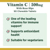 Nature's Bounty Vitamin C Chewable Tablets with Rose Hips; 500 mg; 90 Count EasyOptionXY LLC