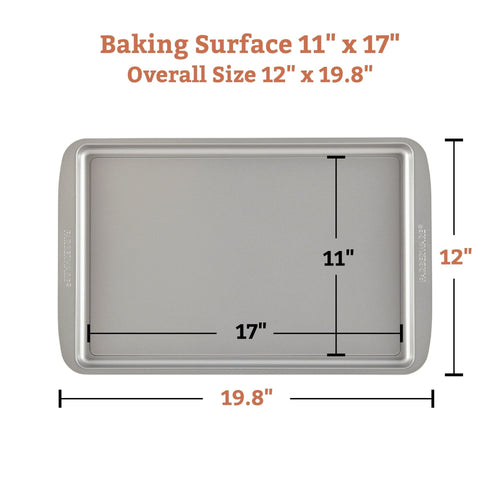 Farberware 11 x 17 Inch Bakeware Nonstick Cookie Pan, Gray EasyOptionXY LLC