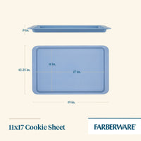 Farberware Easy Solutions 11" x 17" Nonstick Bakeware Cookie Pan Baking Sheet, Blue EasyOptionXY LLC