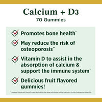 Nature's Bounty Calcium + Vitamin D3 Gummies; Multi-Flavored; 70 Count EasyOptionXY LLC