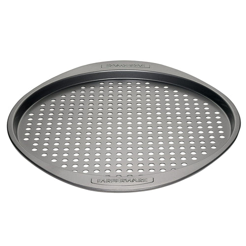 Farberware 13" Round Non-Stick Gray Pizza Crisper Bakeware EasyOptionXY LLC