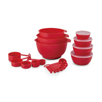 Farberware Pro 23 Piece Plastic Baking Set Red EasyOptionXY LLC