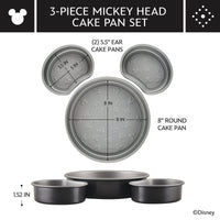 Farberware Disney Bake with Mickey Mouse 3 Piece Nonstick Mickey Head Cake Pan Set, Black EasyOptionXY LLC