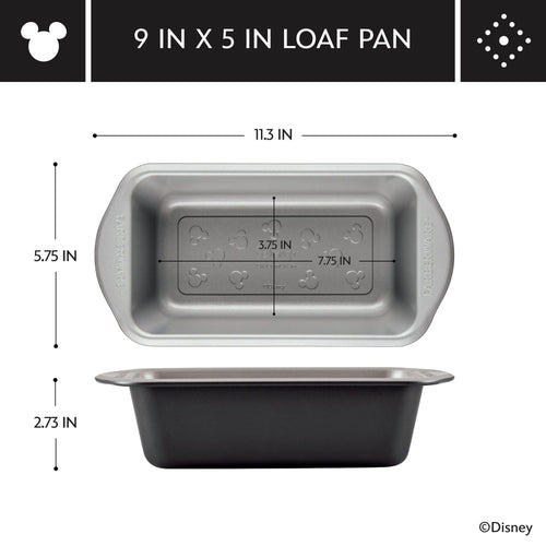 Farberware Disney Bake with Mickey Mouse Nonstick Loaf Pan, 9 Inch x 5 Inch, Black EasyOptionXY LLC