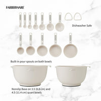 Farberware Pro 14 Piece Recycled Plastic Baking Set Beige EasyOptionXY LLC