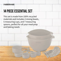 Farberware Pro 14 Piece Recycled Plastic Baking Set Beige EasyOptionXY LLC