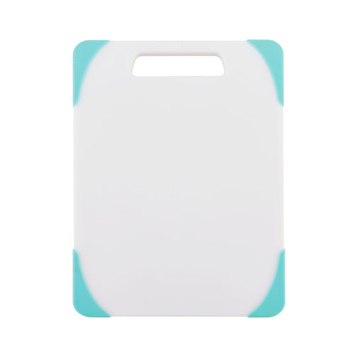 Farberware 7.75-inch x 11.25-inch Nonslip Poly/Plastic Cutting Board, Aqua Sky Corners EasyOptionXY LLC