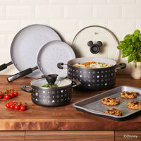 Farberware Disney 7 Piece Ceramic Nonstick Pots and Pans Set, Black EasyOptionXY LLC