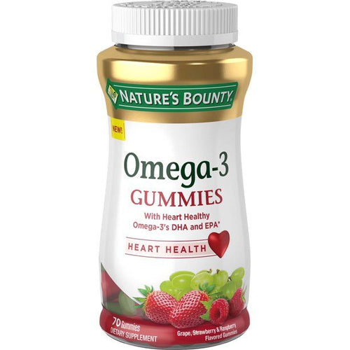 Nature's Bounty Omega-3 Gummies; Mulit-Flavored; 70 Count EasyOptionXY LLC