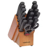 Farberware 18-Piece Never Needs Sharpening Stainless Steel Knife Set with Block Natural Wood EasyOptionXY LLC