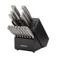 Farberware 16-piece Edgekeeper Universal Cutlery Set, Stamped Stainless Steel EasyOptionXY LLC