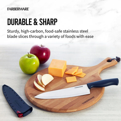 Farberware Edgekeeper Classic 8-inch Chef Knife with Black Self-Sharpening Sleeve and Handle EasyOptionXY LLC