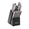 Farberware 15 Piece Stamped Stainless Steel Cutlery and Block Set EasyOptionXY LLC