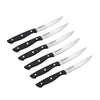 Farberware 6-Piece Stamped Triple Rivet Stainless Steel Steak Knife Set in Black EasyOptionXY LLC
