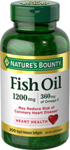 Nature's Bounty Fish Oil With Omega 3 Softgels; 1200 mg; 200 Count EasyOptionXY LLC
