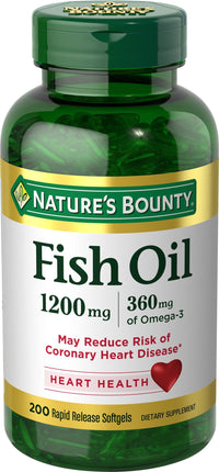 Nature's Bounty Fish Oil With Omega 3 Softgels; 1200 mg; 200 Count EasyOptionXY LLC