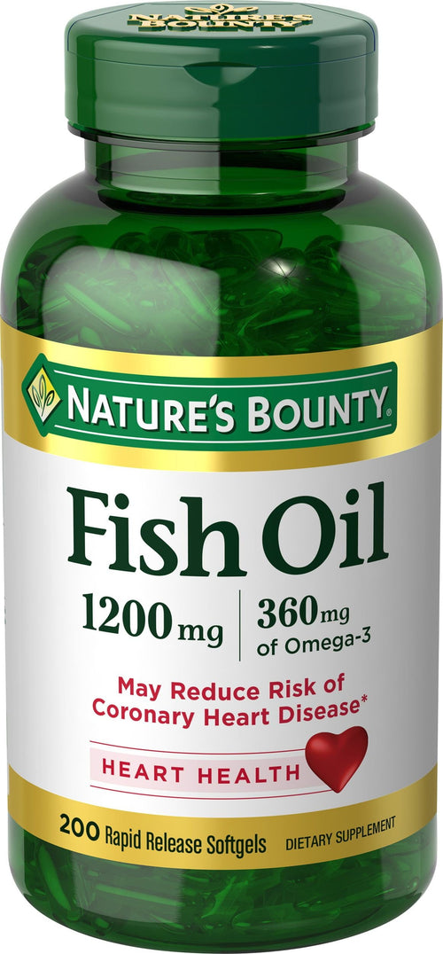 Nature's Bounty Fish Oil With Omega 3 Softgels; 1200 mg; 200 Count EasyOptionXY LLC