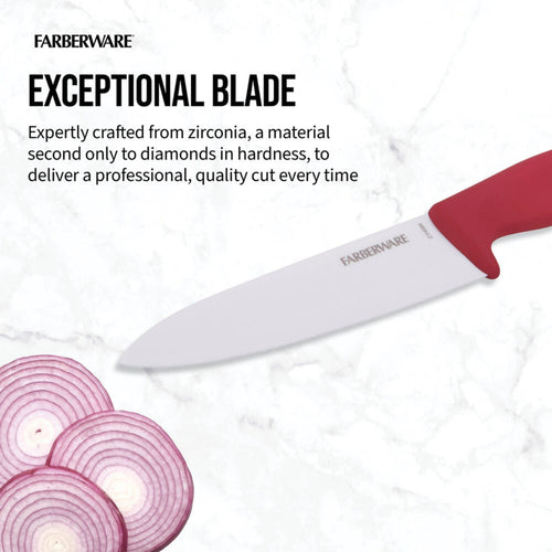 Farberware Professional 6-inch Ceramic Kitchen Chef Knife in Red EasyOptionXY LLC