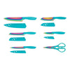 Farberware 11-piece Teal Rainbow Titanium Cutlery Set EasyOptionXY LLC
