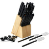 Farberware 22-Piece Never Needs Sharpening Stainless Steel Knife Set with Block Black EasyOptionXY LLC