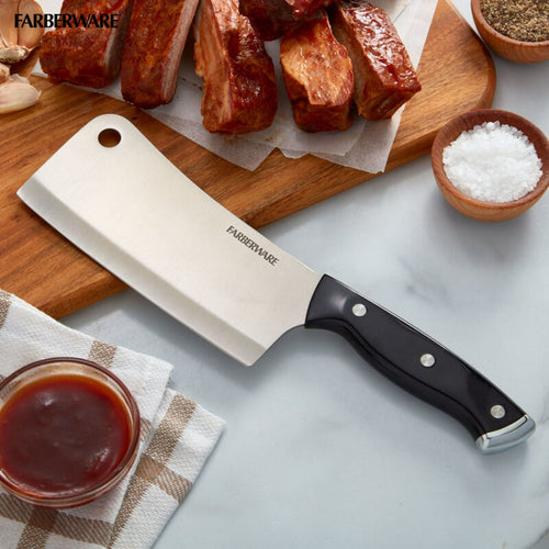 Farberware Classic 6-inch Triple Riveted Cleaver Knife with Endcap and Black Handle EasyOptionXY LLC