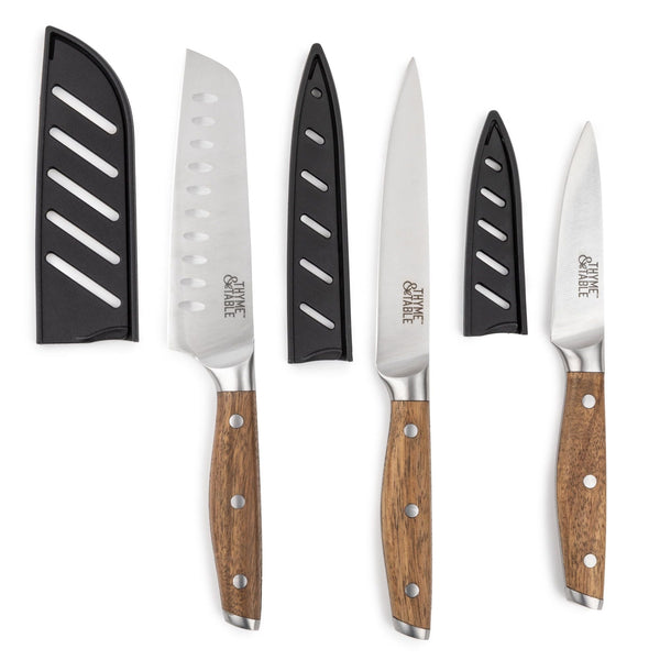 Thyme & Table Acacia Knives, 3-Piece Set EasyOptionXY LLC