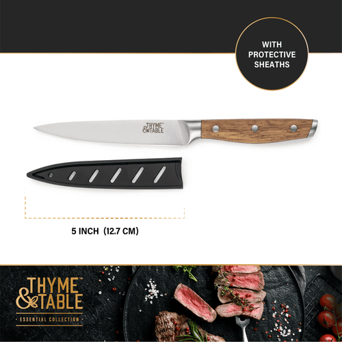 Thyme & Table Acacia Knives, 3-Piece Set EasyOptionXY LLC