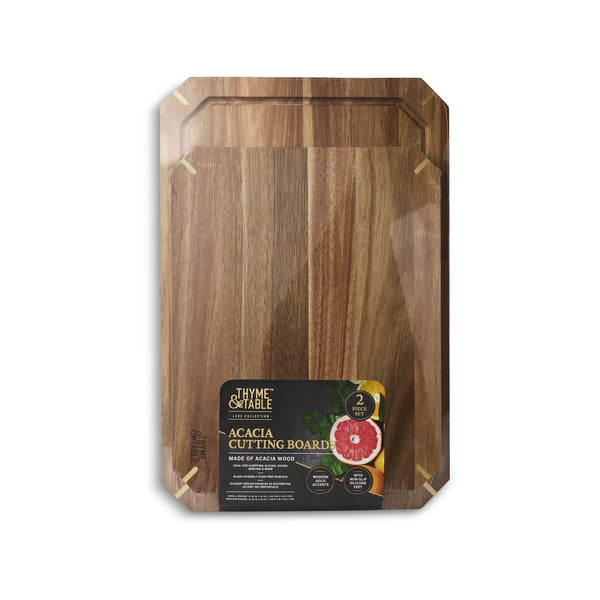 Thyme & Table 2-Piece Acacia Cutting Board Set EasyOptionXY LLC