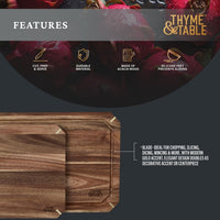 Thyme & Table 2-Piece Acacia Cutting Board Set EasyOptionXY LLC