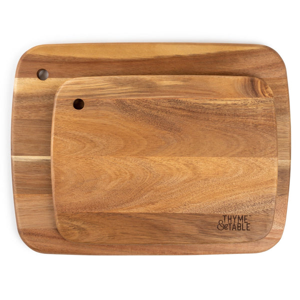 Thyme & Table Acacia Wood Cutting Board, 2 Piece Set EasyOptionXY LLC