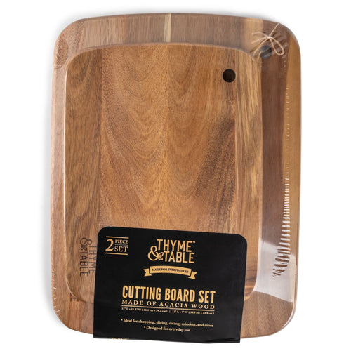Thyme & Table Acacia Wood Cutting Board, 2 Piece Set EasyOptionXY LLC