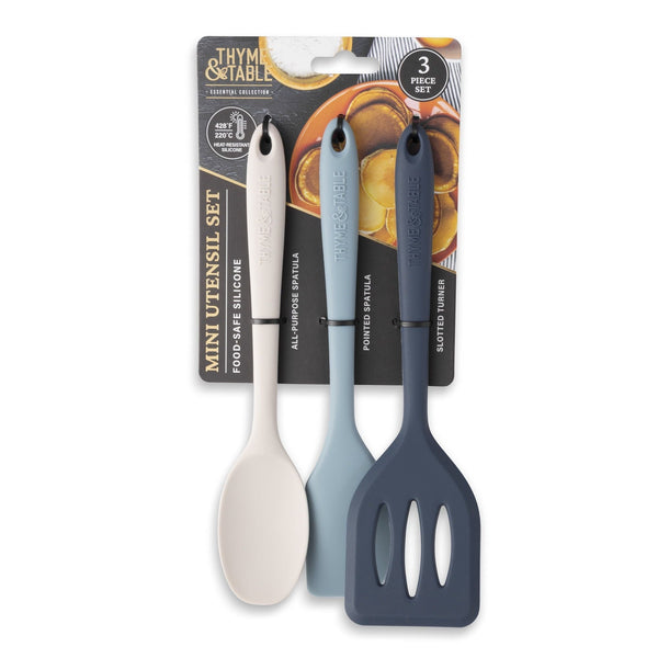 Thyme & Table 3-Piece Silicone Mini Utensil Set EasyOptionXY LLC