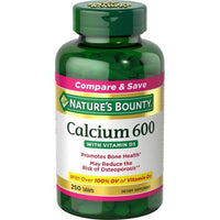 Nature's Bounty Calcium 600 + Vitamin D3 Tablets; 600 mg; 250 Count EasyOptionXY LLC